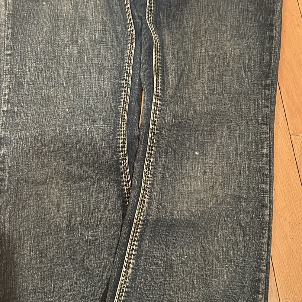 Rhythm In Blues Women’s 2000s Style Denim Boot Cut Mid-Rise Jeans Sz 6 - Picture 14 of 15